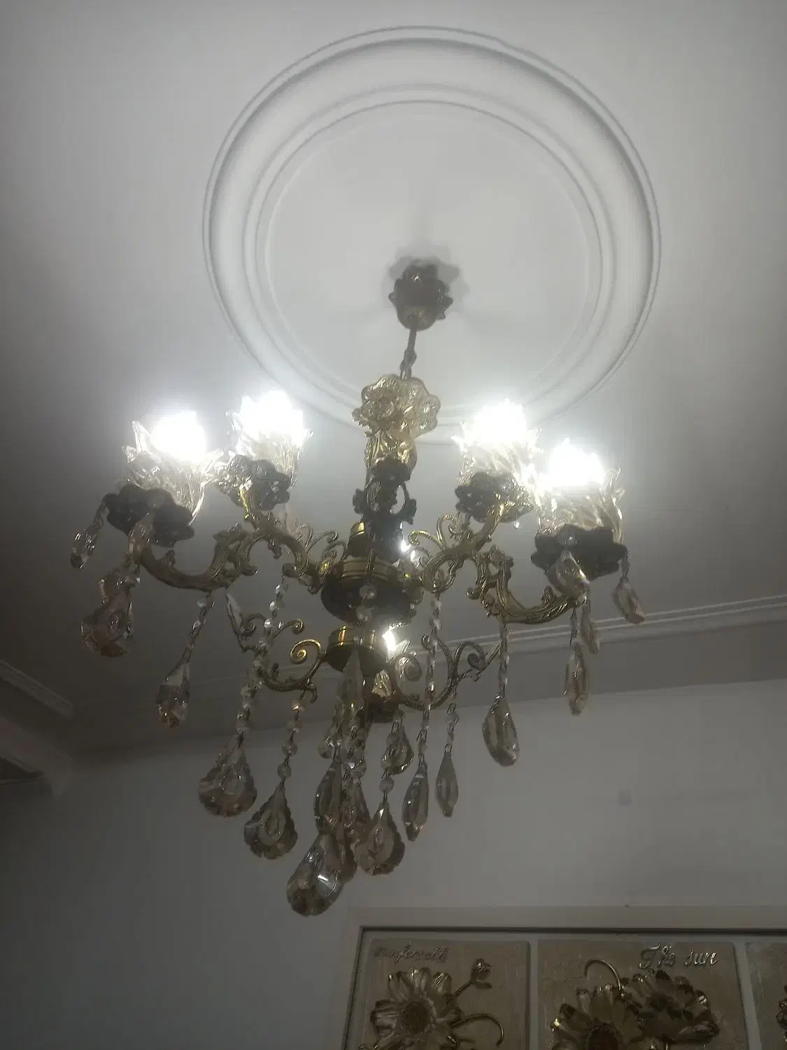 دوعدد لوستر|لوستر و چراغ آویز|نسیم‌شهر, |دیوار