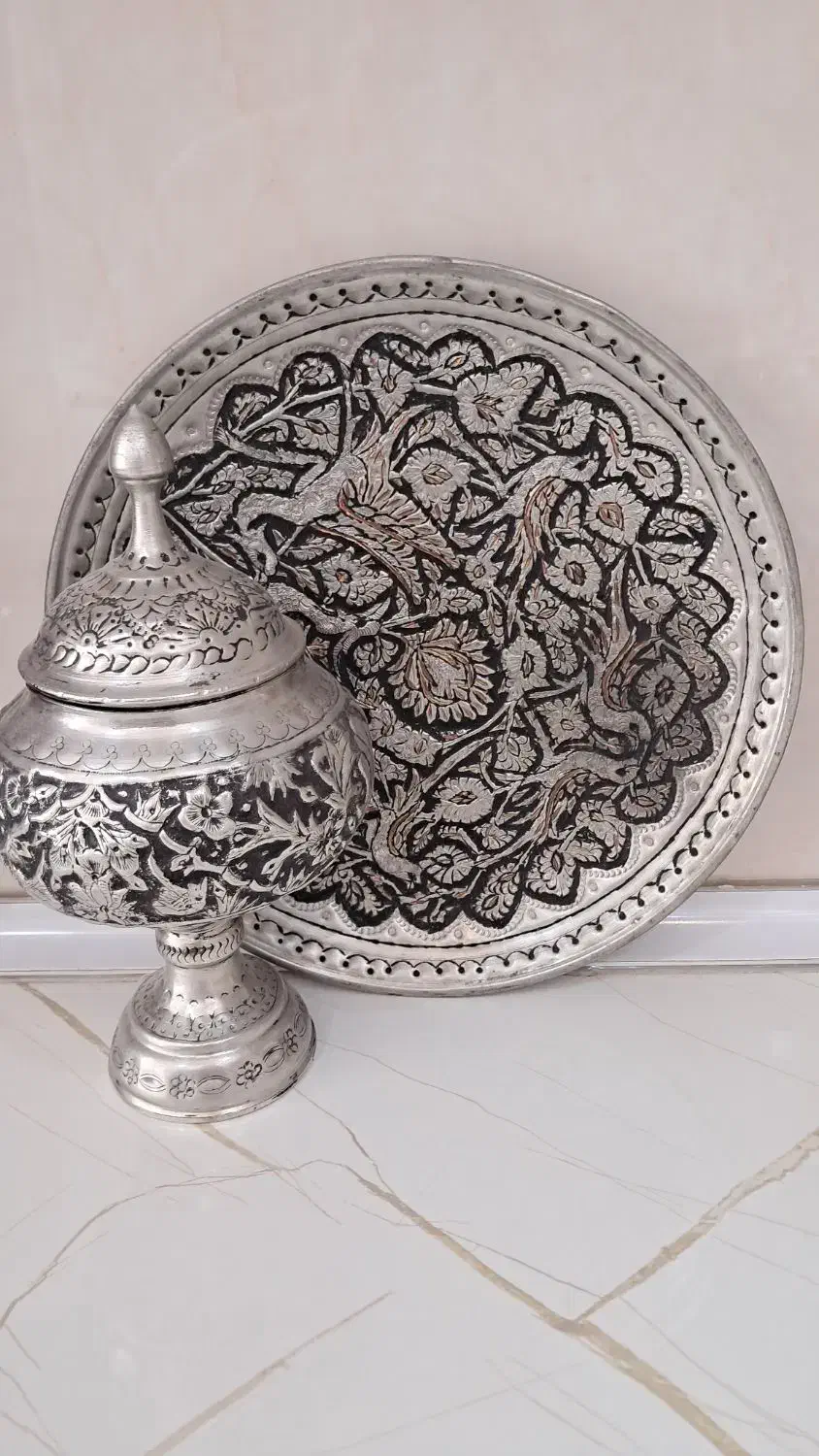 سینی و جام مسی|صنایع دستی و سایر لوازم تزئینی|قم, زنبیل آباد|دیوار