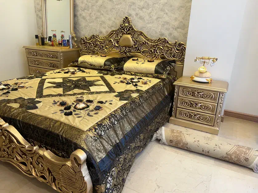 سرویس خواب دونفره چوب فرانسوی ۱۸۰در۲|تخت و سرویس خواب|تهران, هروی|دیوار