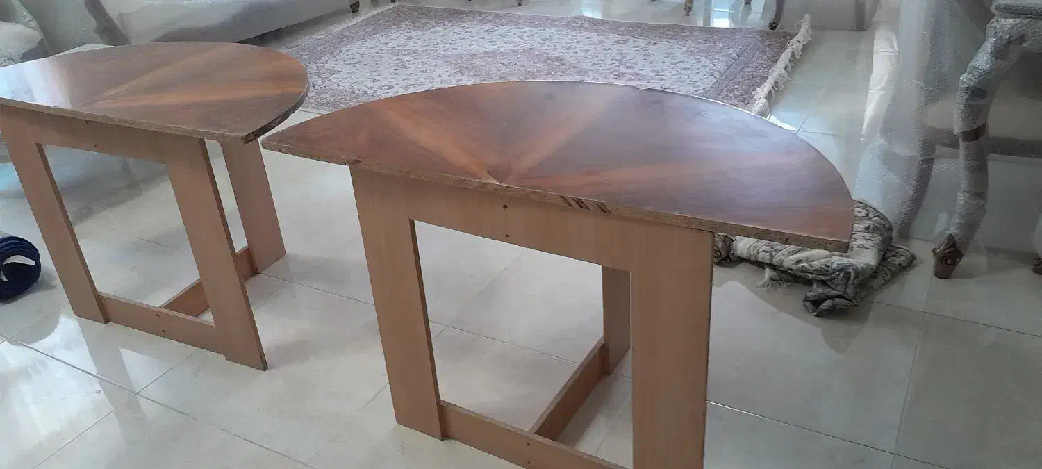 میزگرد قابل جدا شدن از سطح ومیز بیضی مطابق عکس|میز و صندلی غذاخوری|کرمانشاه, |دیوار