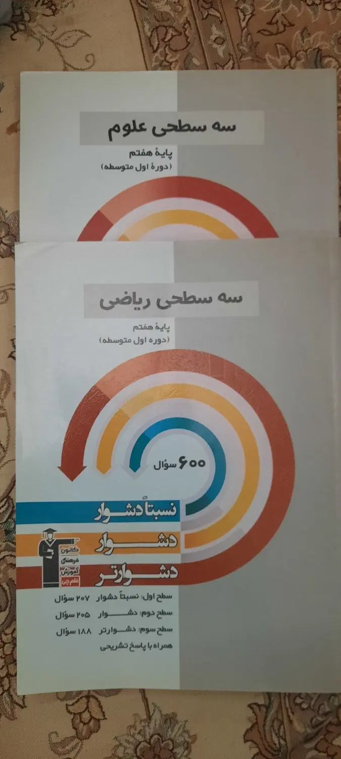 کتابهای سه سطحی ریاضی و علوم قلم چی هفتم|کتاب و مجله آموزشی|تهران, بوستان چیتگر|دیوار