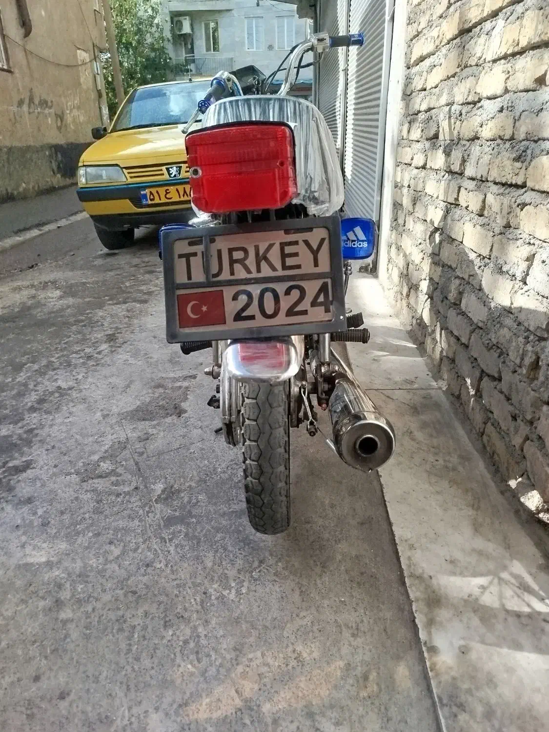 موتور|موتورسیکلت|میانه, |دیوار