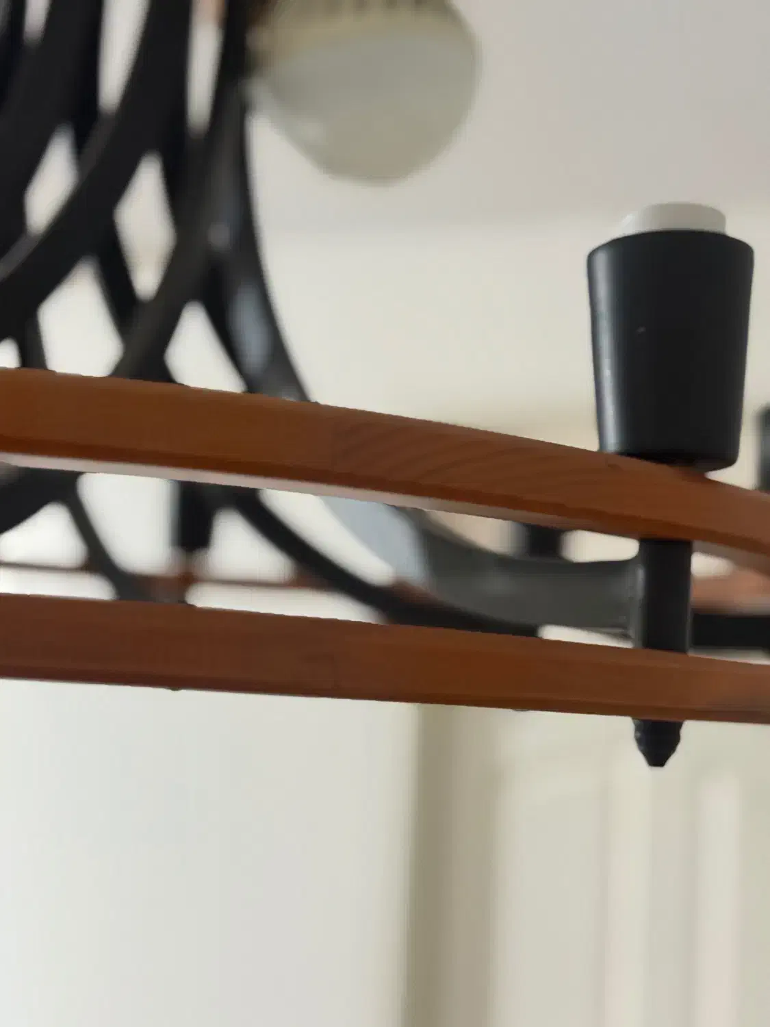 لوستر چوبیمدرن،تلفیق چوب وفلز|لوستر و چراغ آویز|تبریز, |دیوار