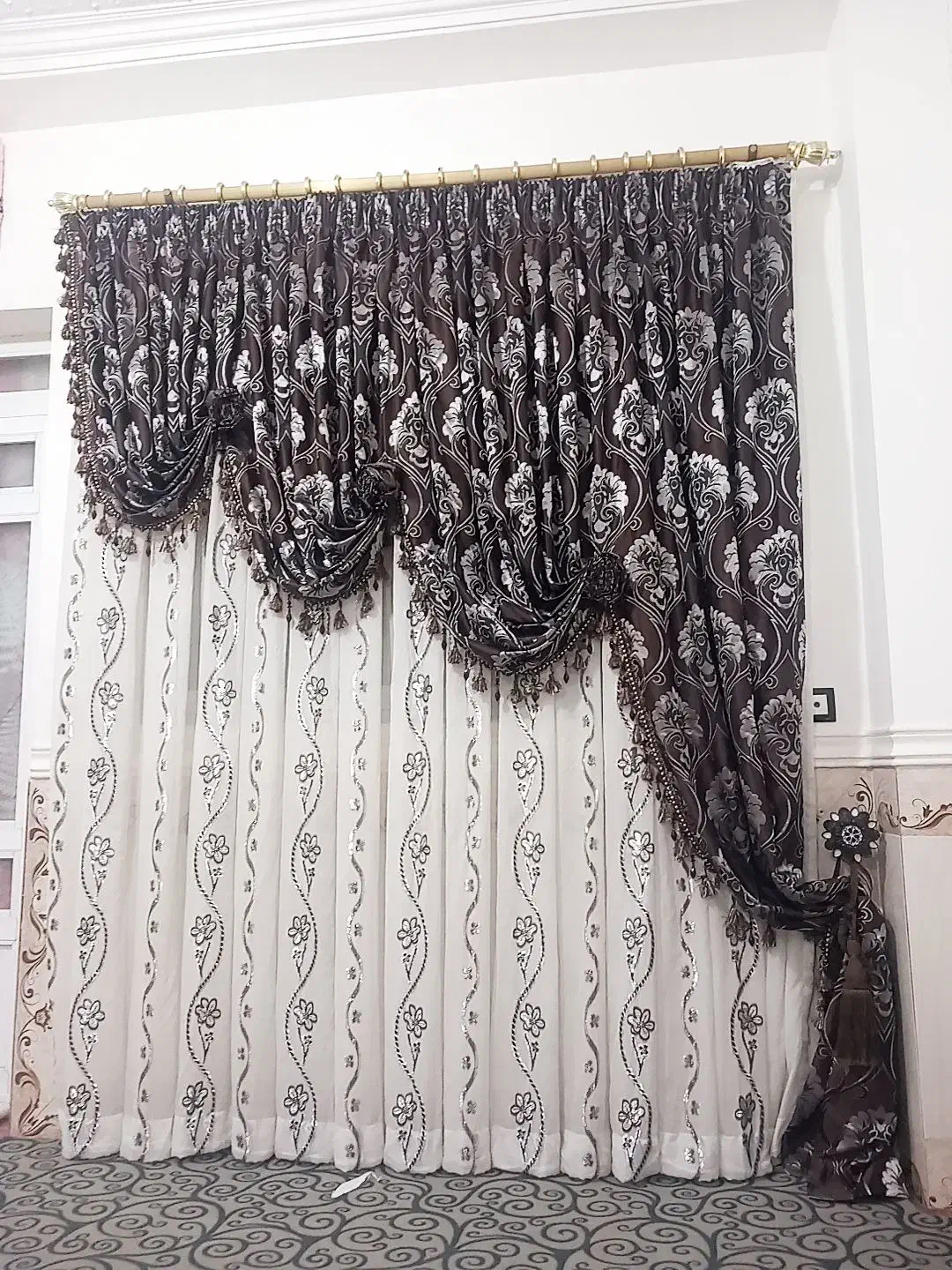 پرده دوتیکه|پرده، رانر، رومیزی|علی‌آباد کتول, |دیوار