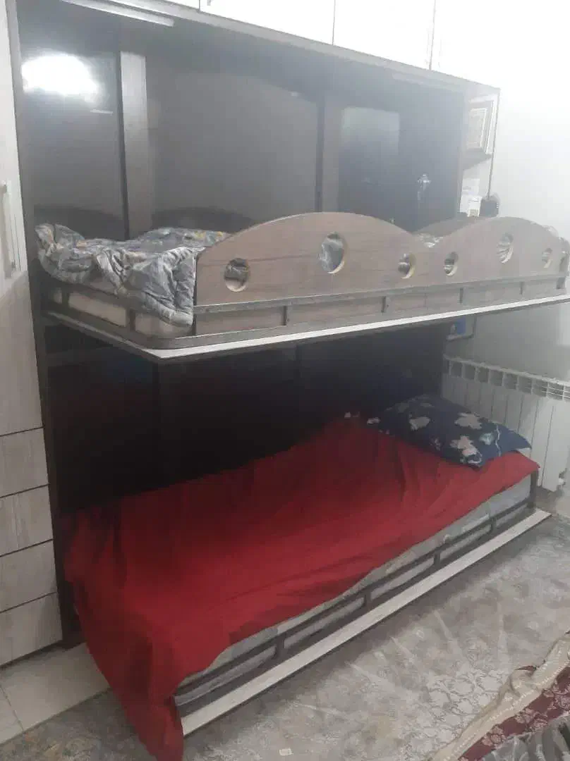 تخت خواب ۲طبقه کم جا|تخت و سرویس خواب|تهران, شهرک ولیعصر شمالی|دیوار