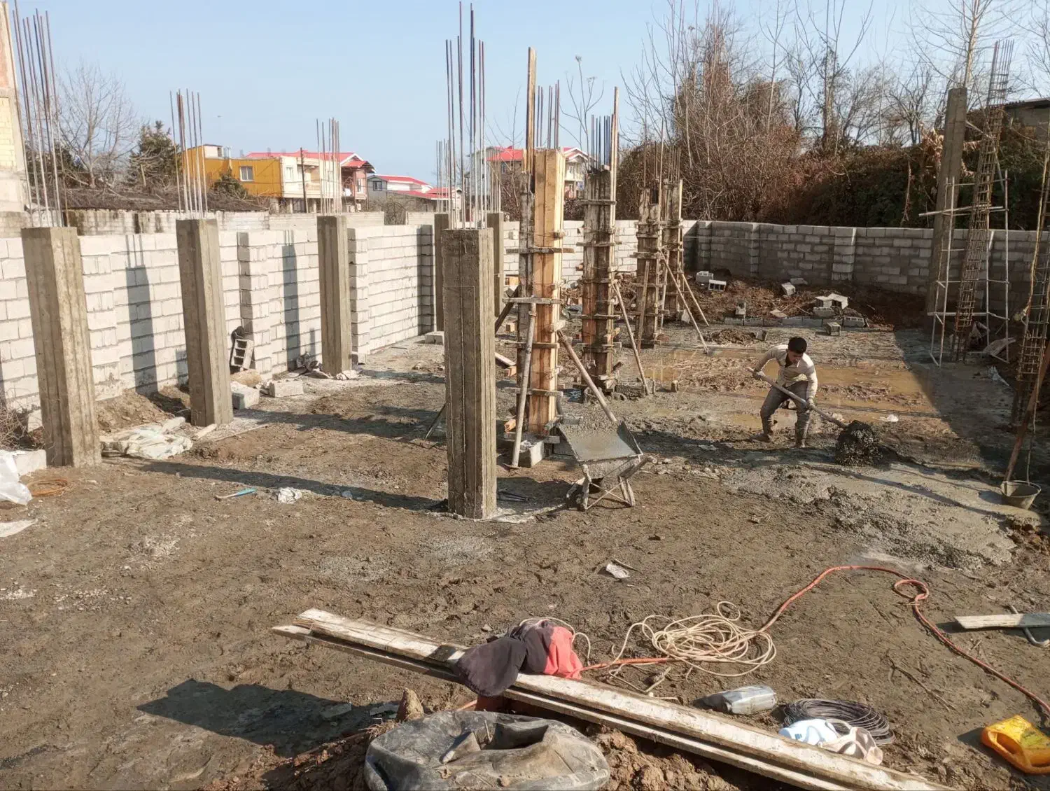 ارماتوربندی پی پله ستون سقف.|خدمات پیشه و مهارت|تالش, هشتپر|دیوار