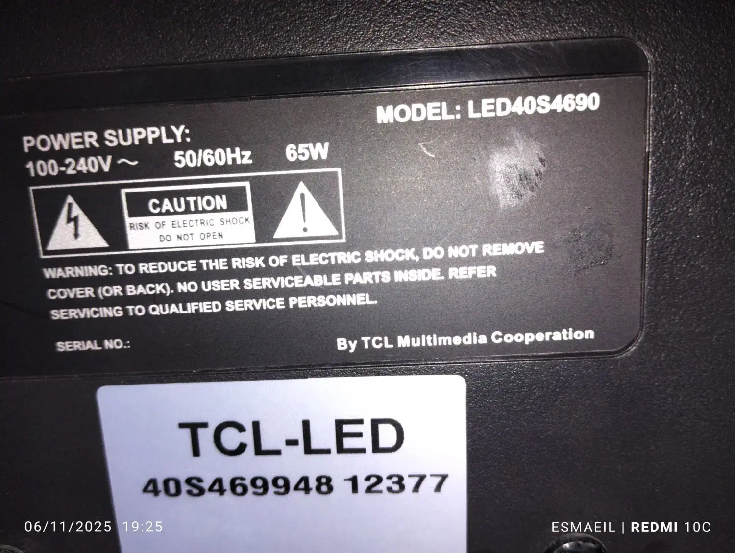 ال سی دی TcL|تلویزیون و پروژکتور|نسیم‌شهر, |دیوار