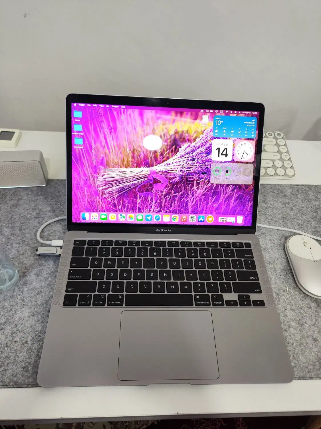 لپ تاپ اپل MacBook air 2020 intel i5 512GB|رایانه همراه|فارسان, |دیوار