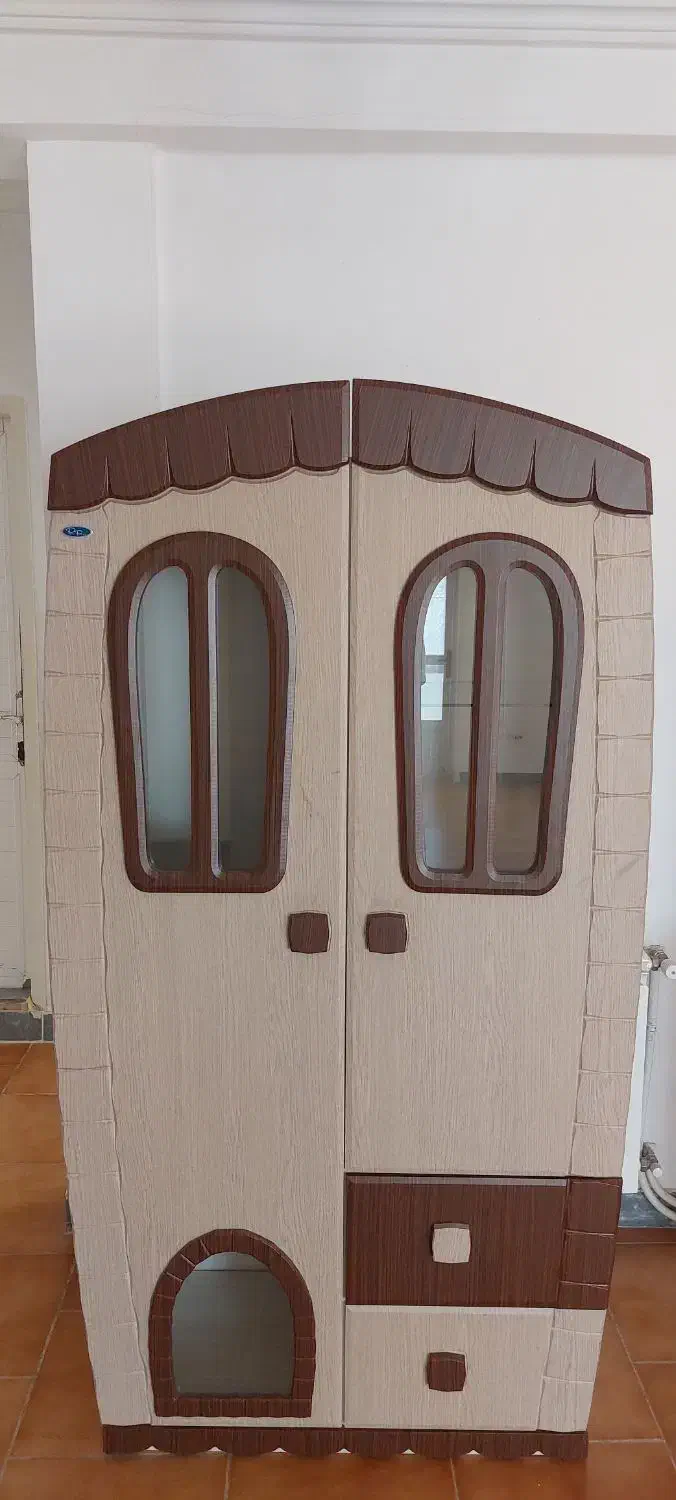 تخت و کمد و میز تحریر نوجوان طرح ‌کلبه|تخت و سرویس خواب|گرگان, |دیوار