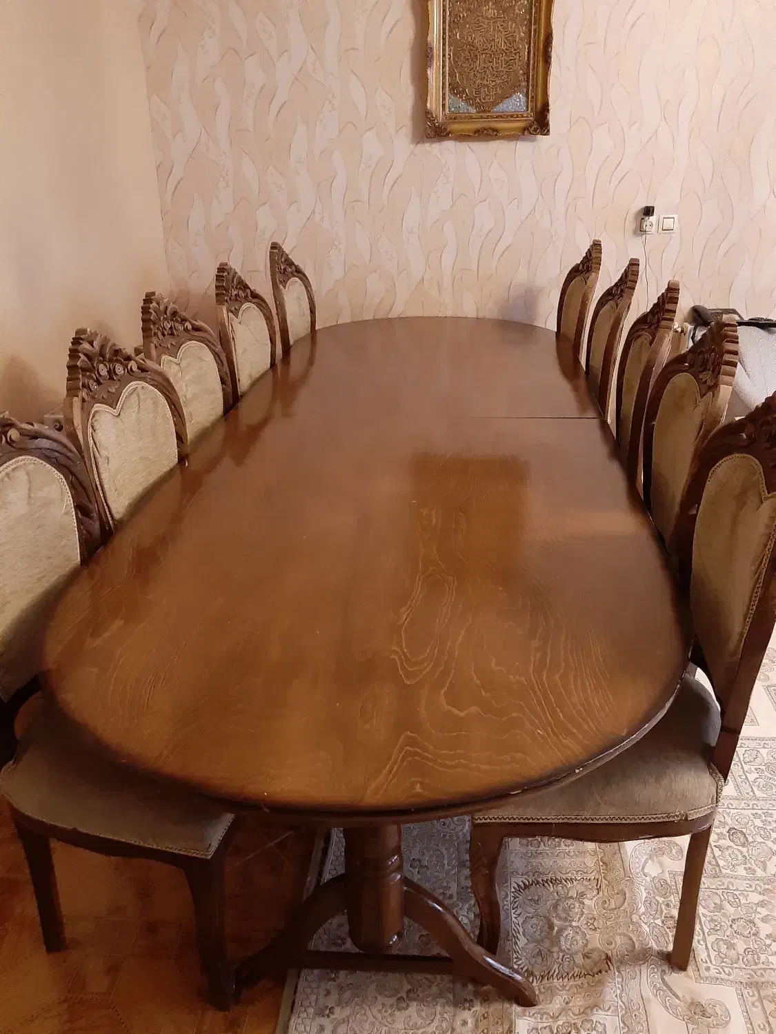 میز نهار خوری ۱۰ نفره|میز و صندلی غذاخوری|اصفهان, شهرک زاینده رود|دیوار