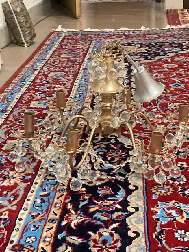 لوستر شش خاخه|لوستر و چراغ آویز|یزد, |دیوار