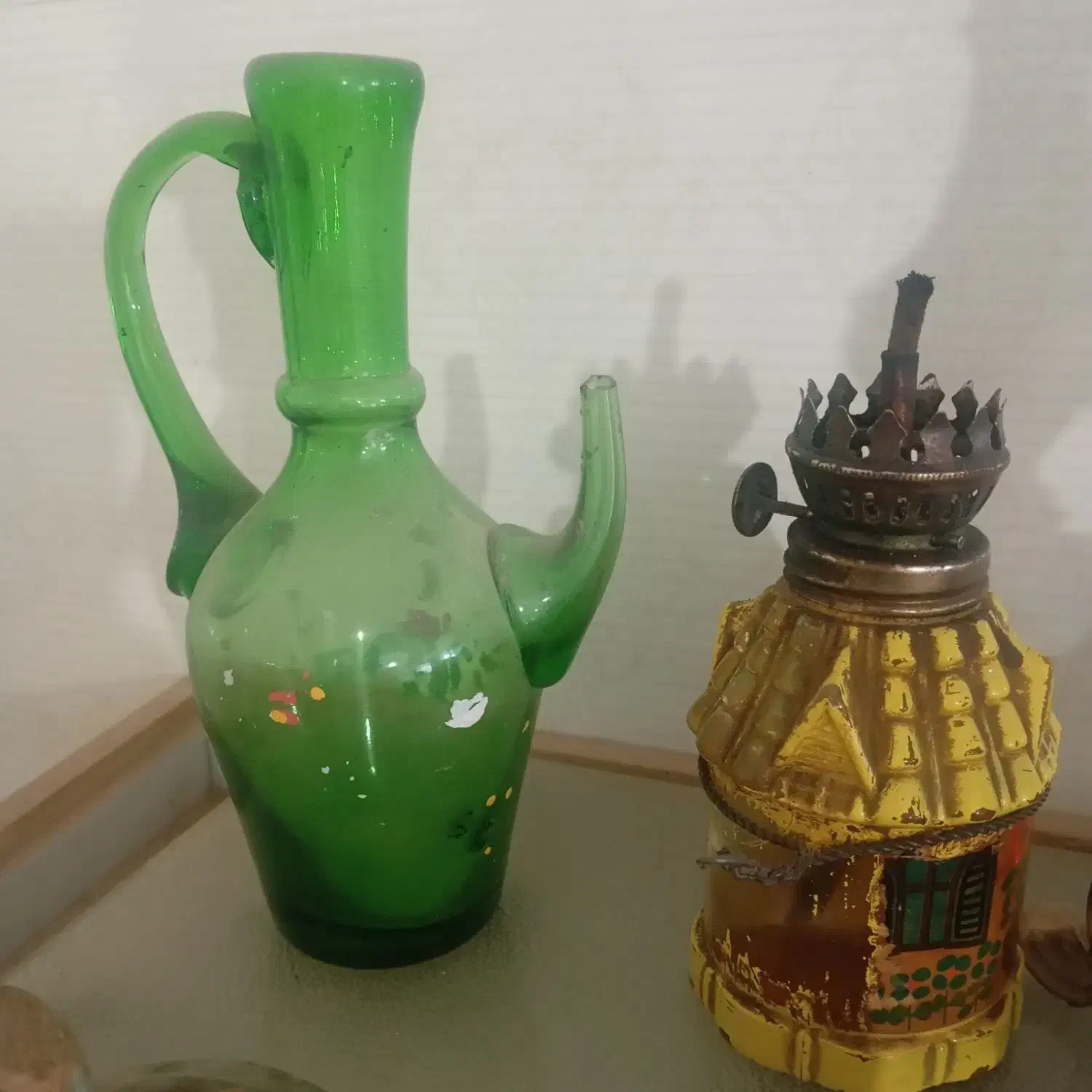 قوری طلاکوب دکوری،گلاب پاس وگرسوزنفتی ژاپنی|کلکسیون اشیاء عتیقه|بردسکن, |دیوار