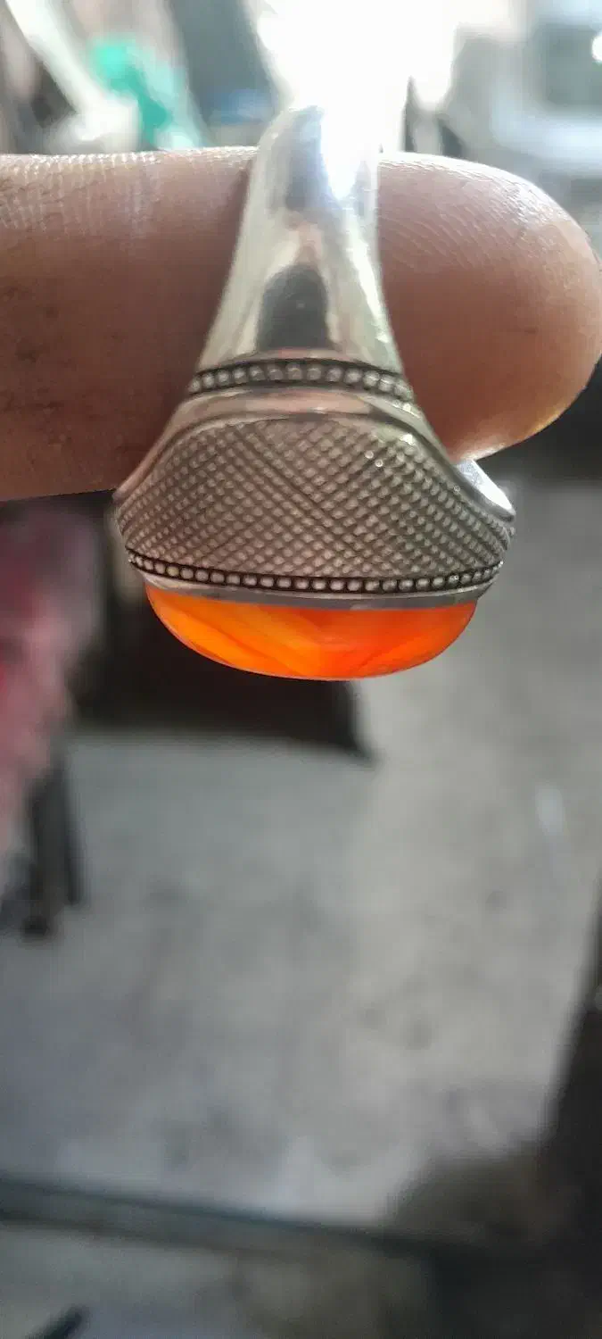 انگشتر عقیق یمنی کهنه|کلکسیون اشیاء عتیقه|کرمانشاه, |دیوار