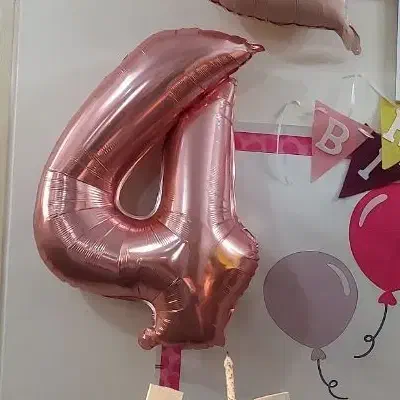 بنر تولد اسکای / بادکنک فویلی عدد ۴ و  قلب|اسباب‌‌بازی|تهران, مشیریه|دیوار