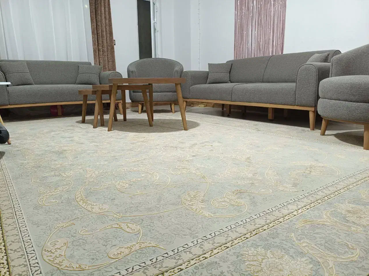 فرش ۱۲ متری ۱۲۰۰ شانه مدل ۱۲۰۰ شا، گل برجسته|فرش|نوشهر, |دیوار