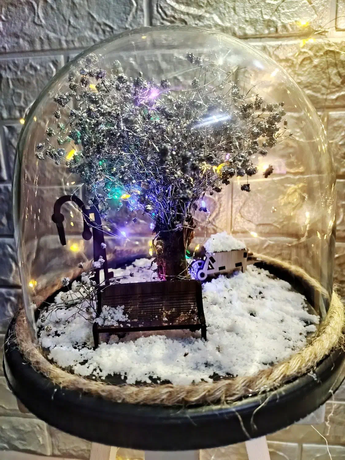 گوی شیشه ای|گل مصنوعی|ساوه, |دیوار