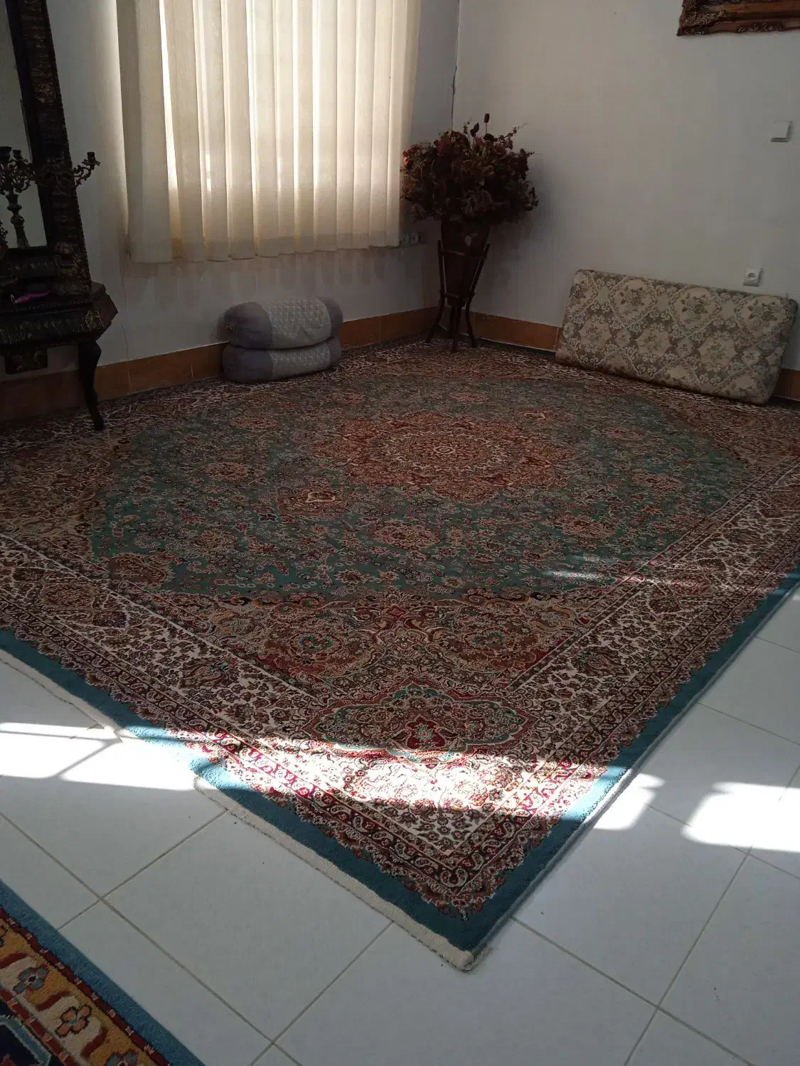 سه تخته فرش ۱۲متری فیروزه ای|فرش|کوهدشت, |دیوار