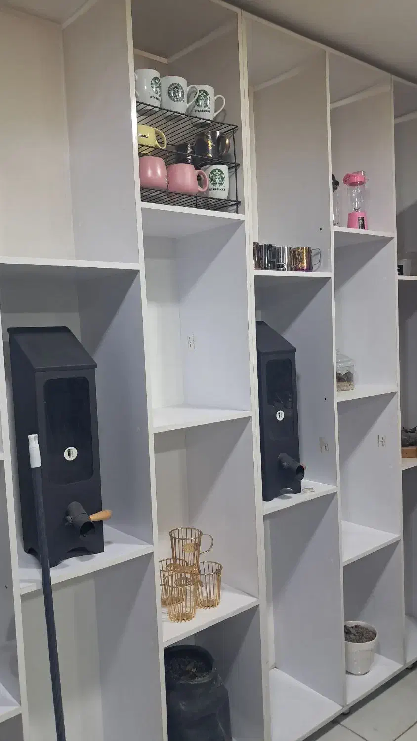 قفسه فروش محصول ام دی اف سفید|کتابخانه، شلف، قفسههای دیواری|شیراز, پشم شیشه|دیوار