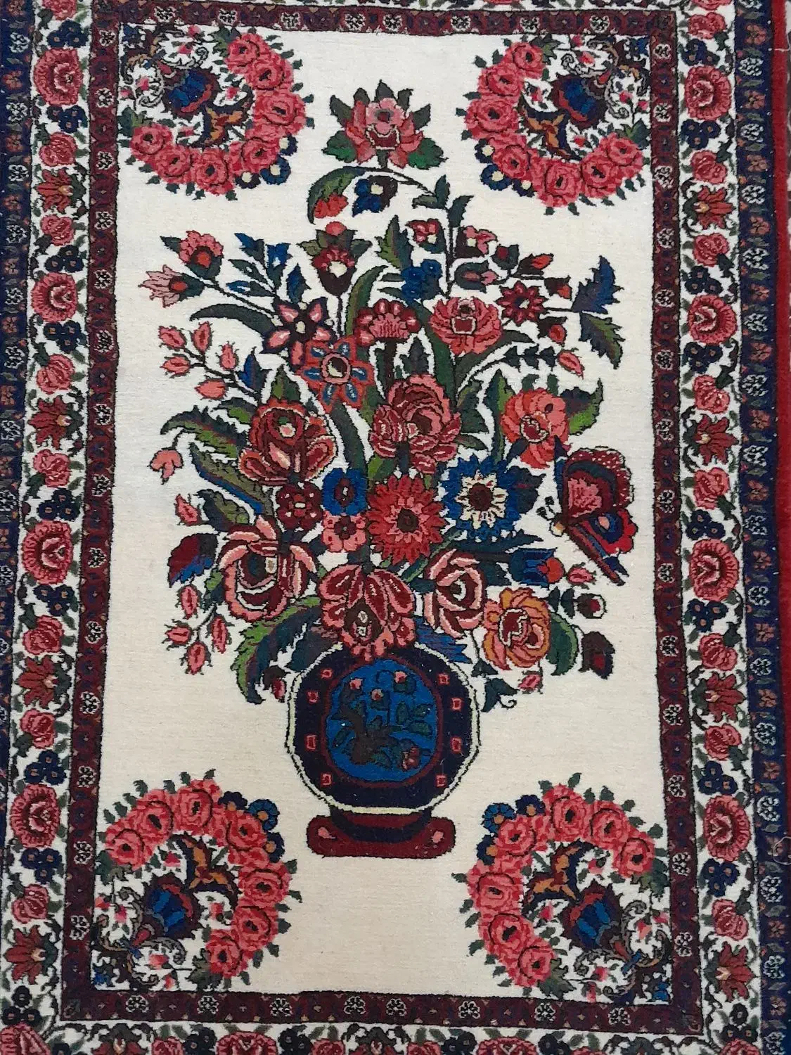 قالی دستباف پشمی رنگ ثابت|فرش|شهرکرد, |دیوار