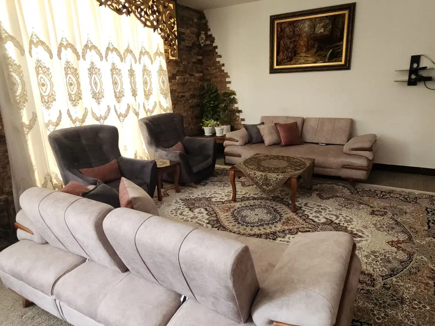 مبلمان ۸ نفره|مبلمان خانگی و میز عسلی|فیروزآباد (فارس), |دیوار