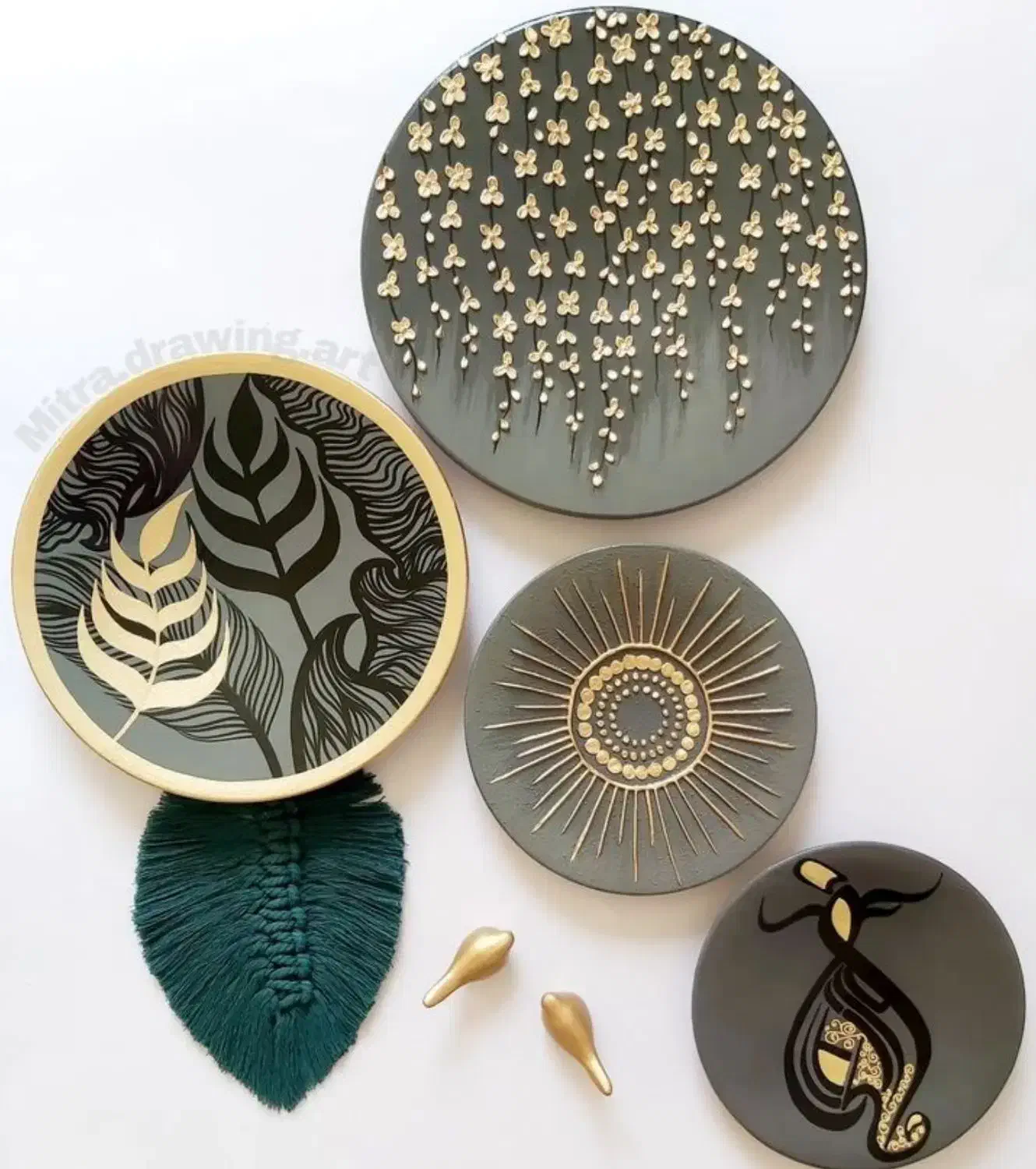 دیوارکوب های سفالی شب یلدا|تابلو، نقاشی، عکس|نیشابور, فردوس شمالی|دیوار