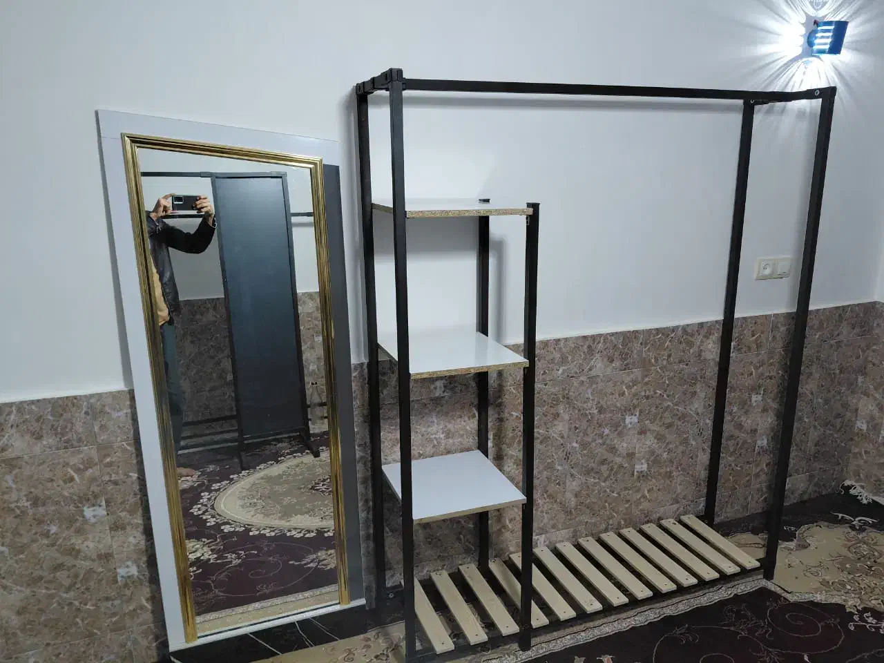 رگال لباس با کیفیت بالا/اآویز لباس /رگال آینه ای|مبلمان خانگی و میز عسلی|لردگان, |دیوار