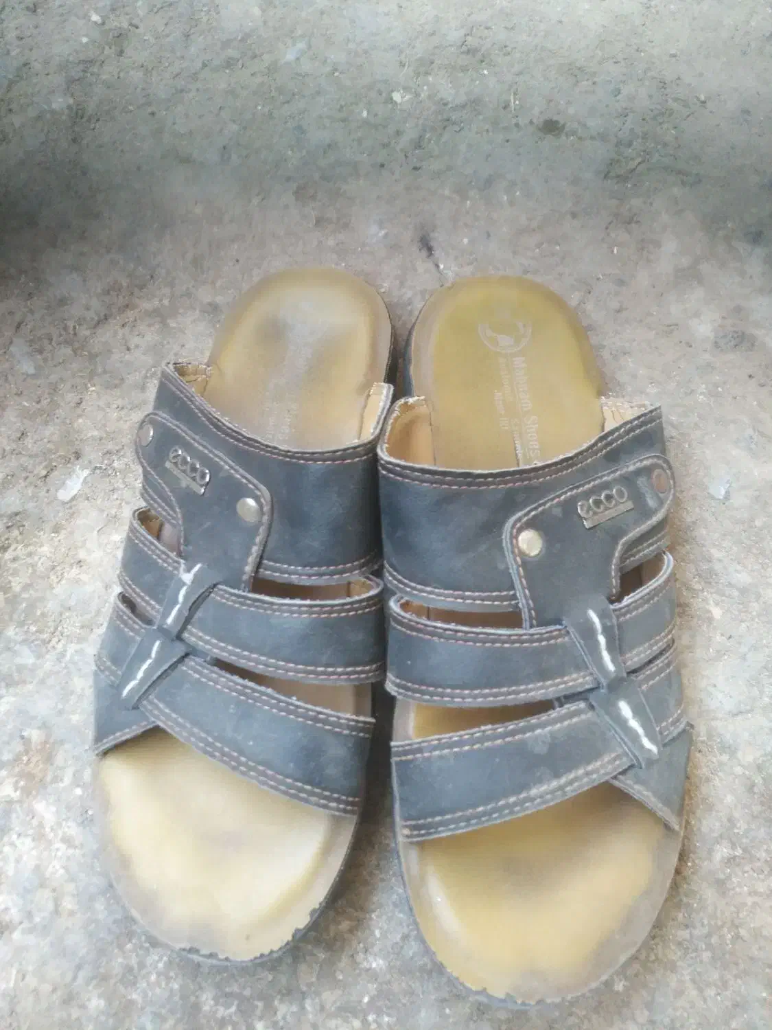 دمپایی چرم ۴۳ مارک Ecco   سالم|کیف، کفش، کمربند|شهرضا, |دیوار