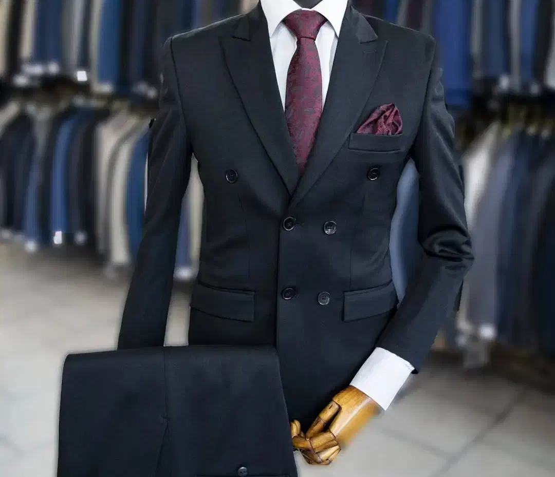 کت شلوار دبل برست مشکی|لباس|یاسوج, |دیوار