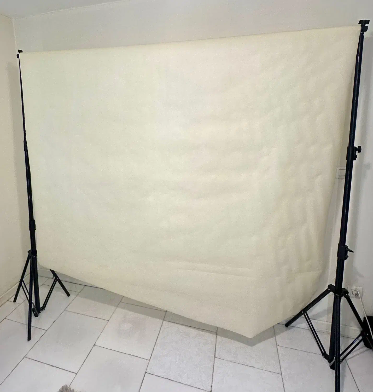 پایه عکاسی حرفهای + پرده کرم ابعاد ۲.۴۰ × ۲|دوربین عکاسی و فیلمبرداری|تهران, قیطریه|دیوار