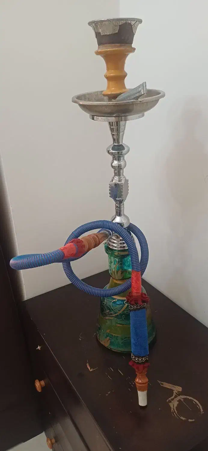 قلیان تنه برنجی استیل رضاترک قهوه خونه ایی|کلکسیون و سرگرمی|فردیس, قریشی|دیوار