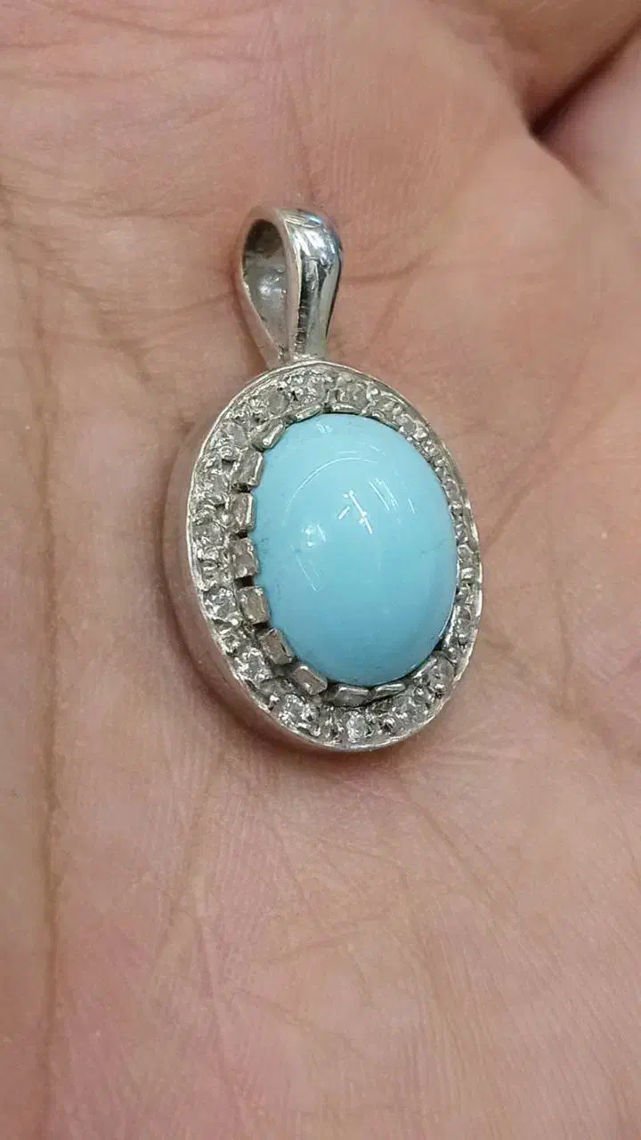 پلاک فیروزه نیشابور نقره زنانه|جواهرات|تهران, تهرانپارس غربی|دیوار