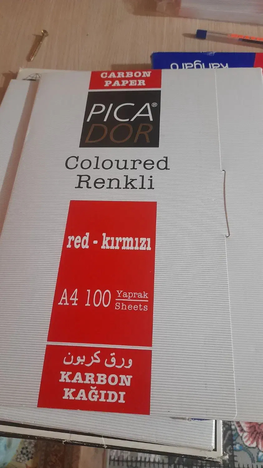 کاربن ۱۰۰عددی دررنگ های آبی قرمز مشکی قیمت ۲۰۰|لوازم التحریر|الوند, |دیوار