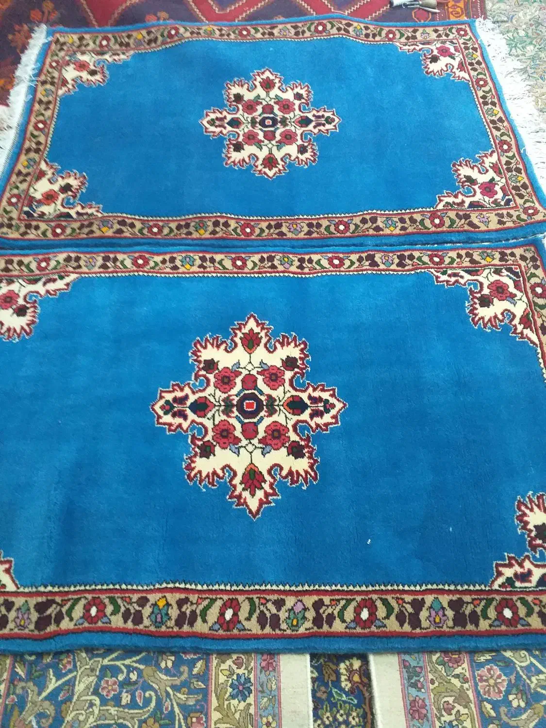 دو تخته فرش دستباف|فرش|کرمان, |دیوار