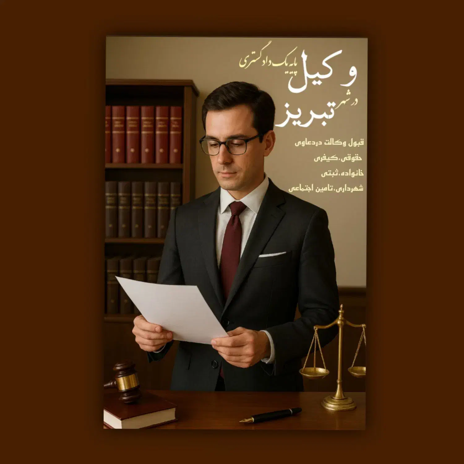 وکیل پایه یک دادگستری در دعاوی حقوقی ،کیفری ،ثبتی|خدمات مالی، حسابداری، بیمه|تبریز, |دیوار