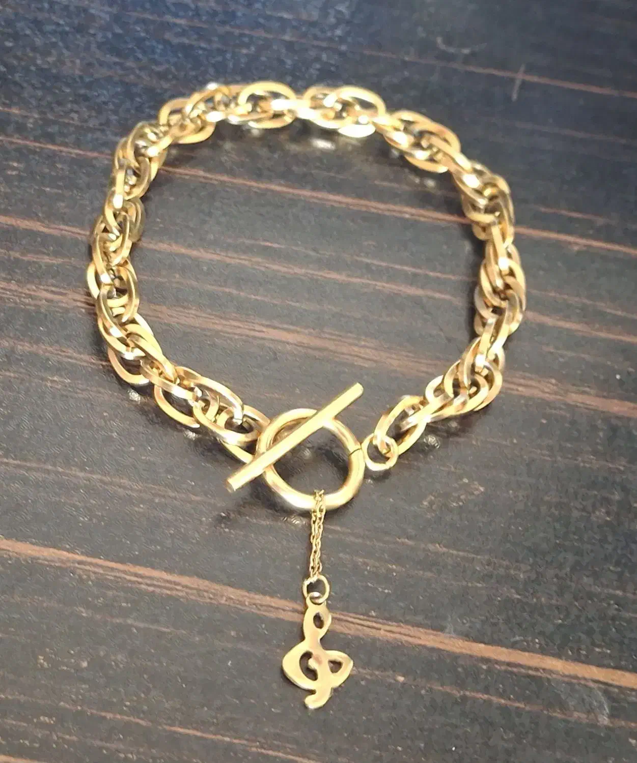 دستبند استیل رنگ ثابت(قفلT) آویزدار|بدلیجات|کرمان, |دیوار