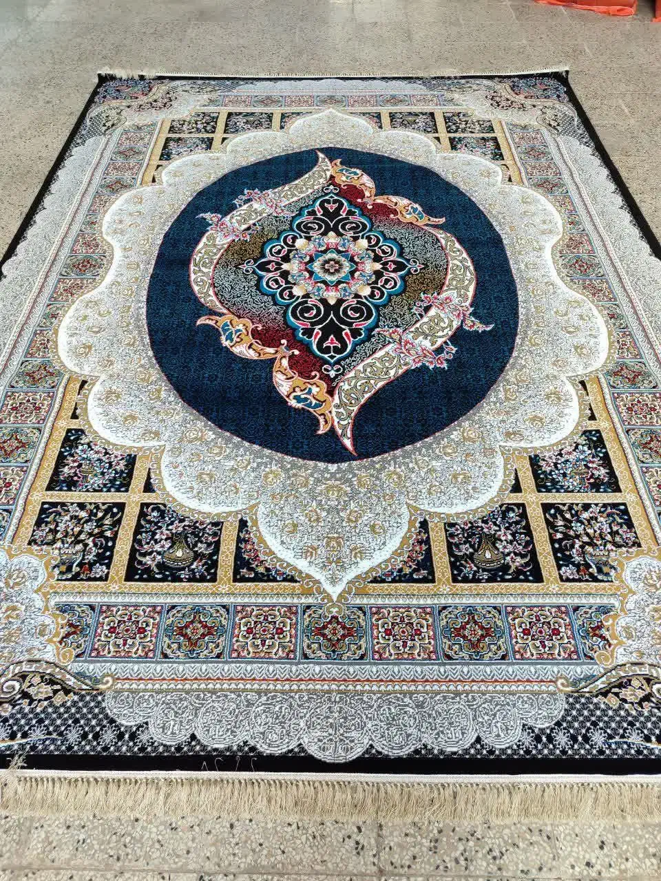 فرش نقشه مانلی سرمه ۱۲ - ۹ - ۶ متری نو|فرش|مهاباد (آذربایجان غربی), |دیوار