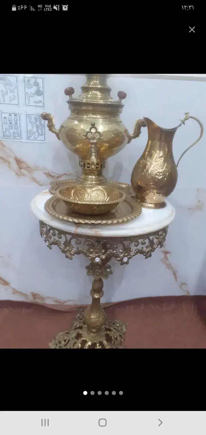 سماورذغالی برنجی برنزی اصل کاملن سالم استفاده نشده|سماور، چایساز، قهوهساز|قدس, شهرقدس|دیوار