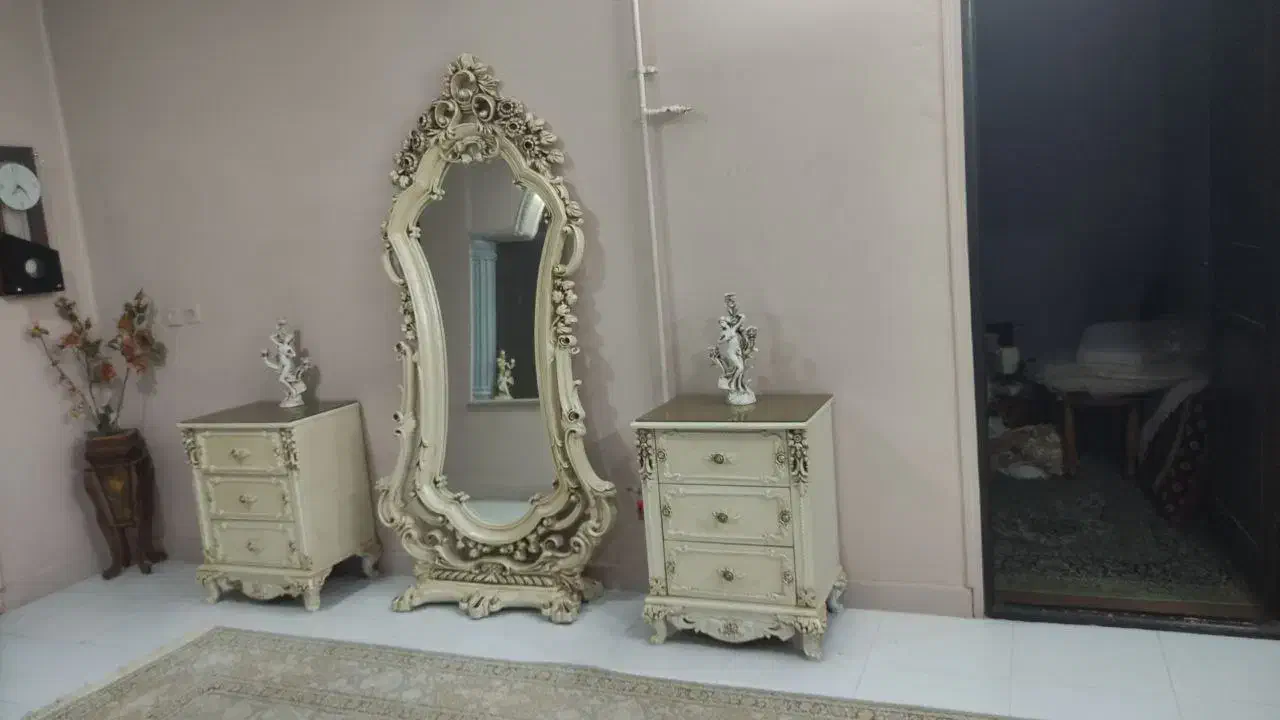 ست آیینه وکنسول/آیینه قدی/دراورسه کشو/عسلی|بوفه، ویترین، کنسول|گرگان, |دیوار