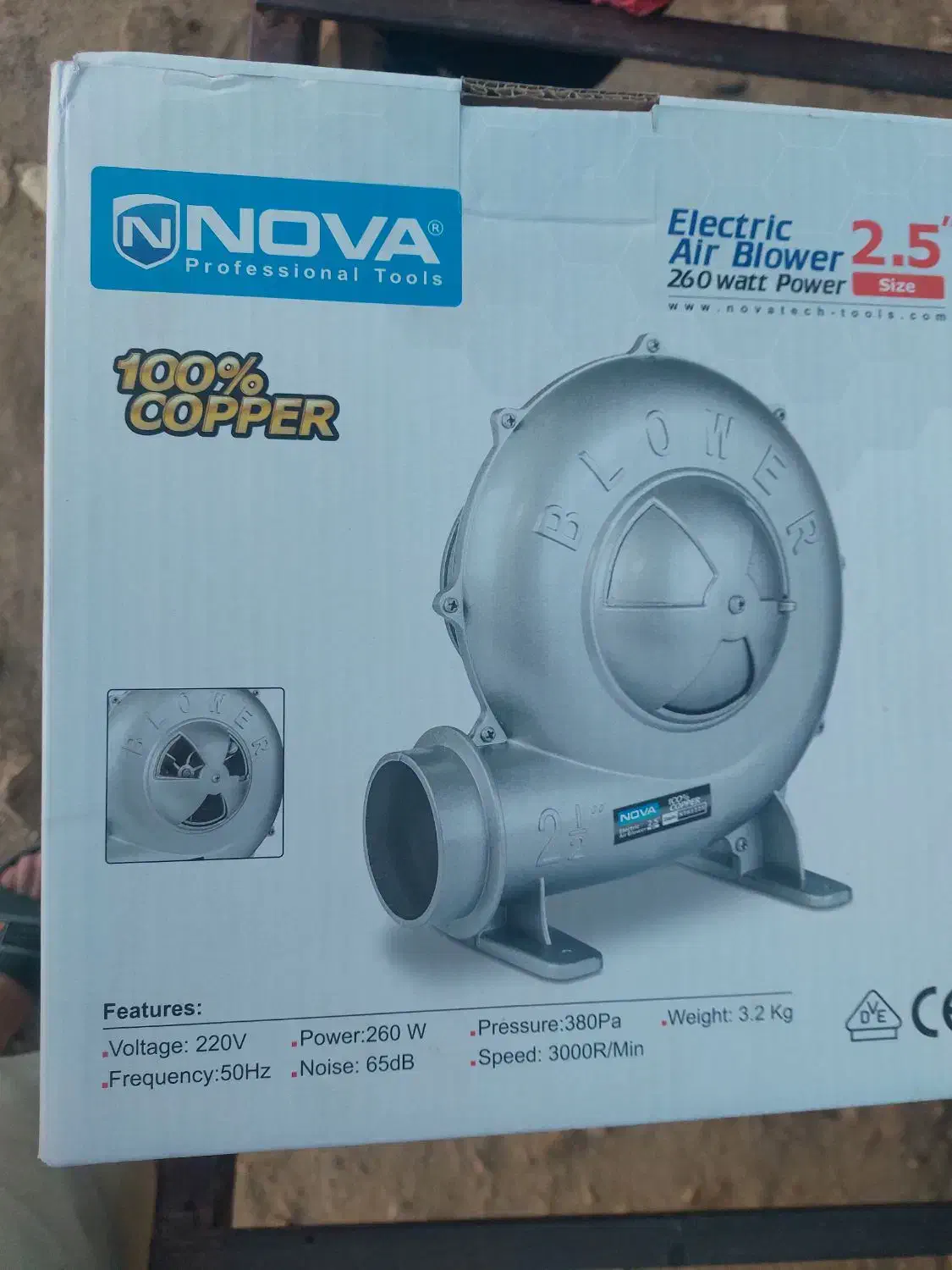 فن دمنده ۲/۵ اینچ|پنکه و تصفیهکنندهٔ هوا|فردیس, شهرک ارم|دیوار