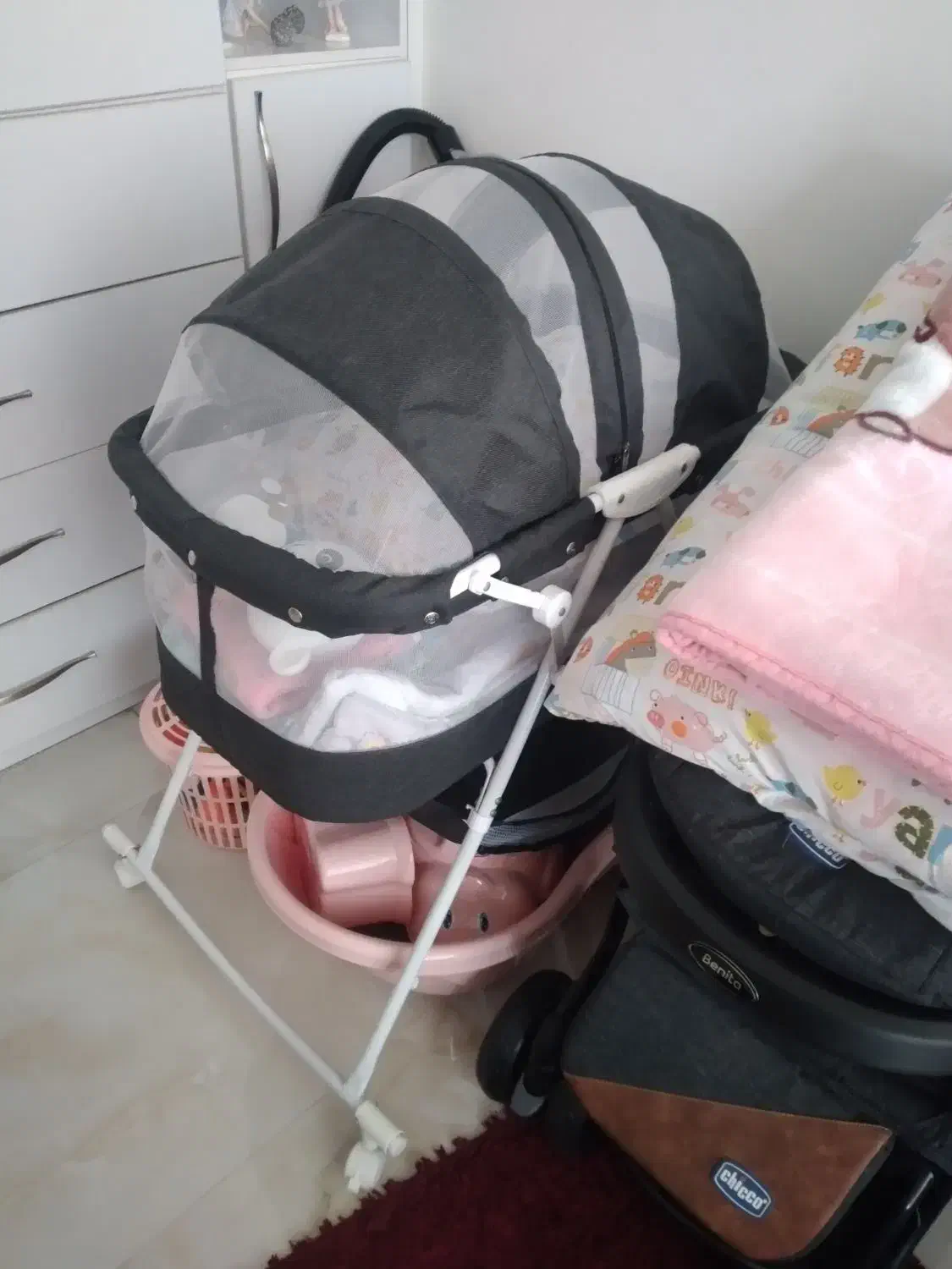 سرویس کالسکه ساک بچه کریر،پارک گهواره،روروک|کالسکه و لوازم جانبی|صحنه, |دیوار