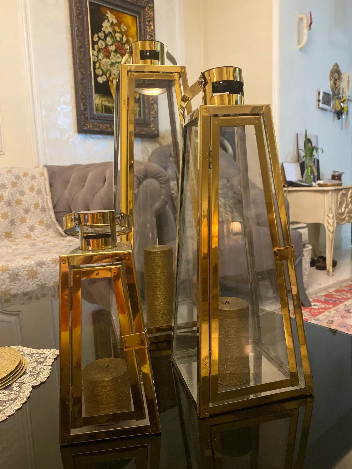 فانوس کنار سالنی|لوستر و چراغ آویز|تهران, امام زاده حسن|دیوار