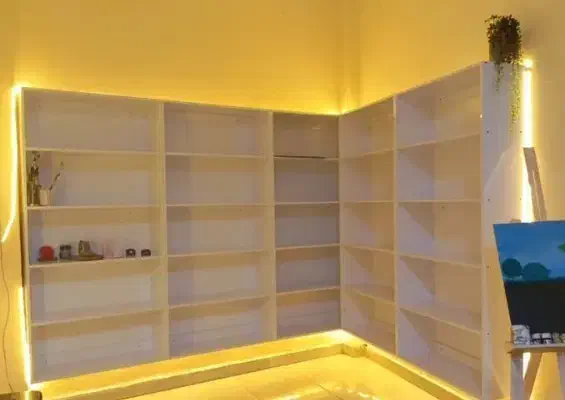 قفسه ام دی اف|کتابخانه، شلف، قفسههای دیواری|رامهرمز, |دیوار