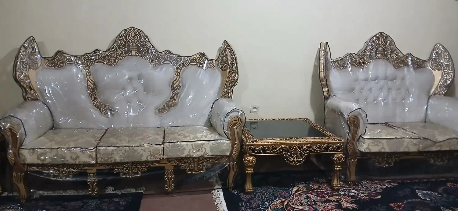 مبل سلطنتی 9 نفره درحدآک|مبلمان خانگی و میز عسلی|مسجد سلیمان, |دیوار