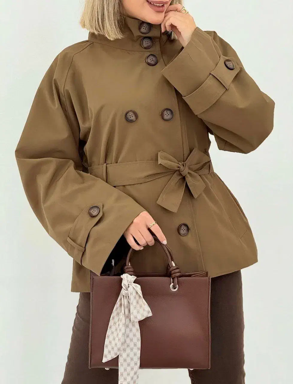 ترنج کت یقه ایستاده با آستر کشی و پارچه ضدآب|لباس|سمنان, |دیوار