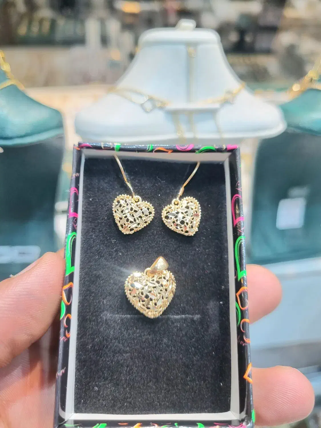 نیم ست طلا اجرت اقتصادی|جواهرات|کاشان, بازار کاشان|دیوار