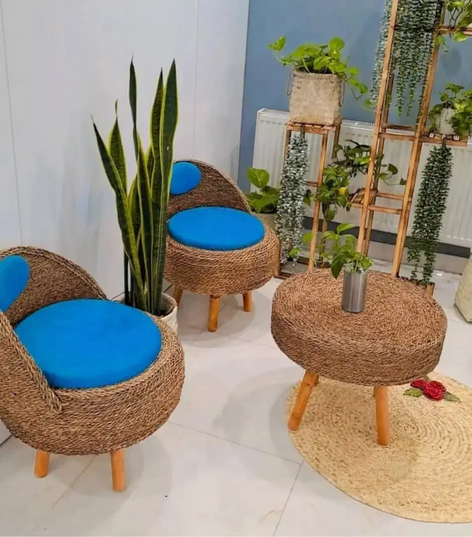 میز و صندلی حصیری و انواع پافر به قیمت تولیدی|میز و صندلی غذاخوری|تهران, هفده شهریور|دیوار