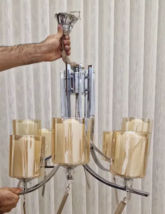 لوستر جفت ۸شاخه|لوستر و چراغ آویز|تهران, اختیاریه|دیوار