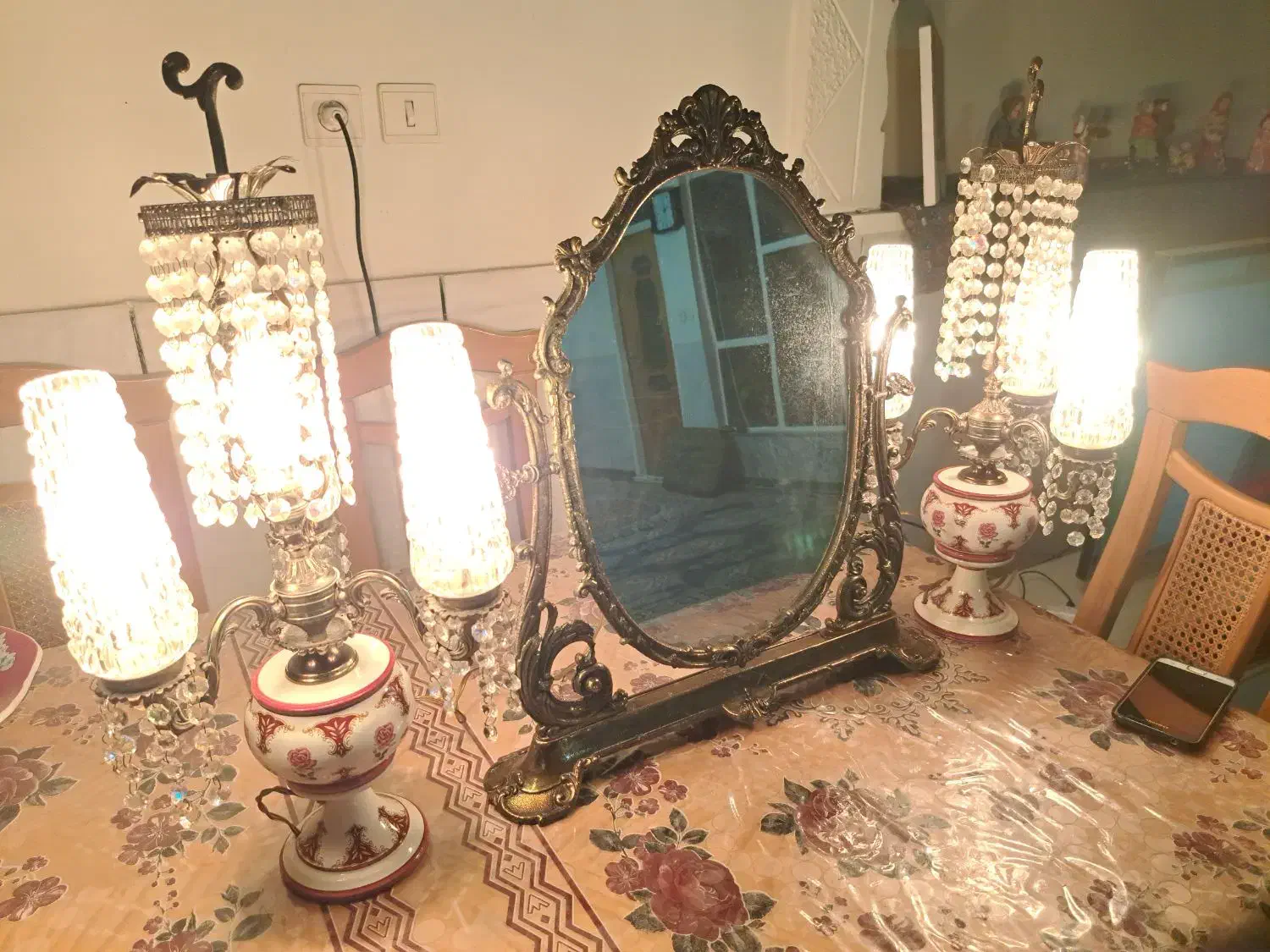 آینه و شمعدان عتیقه|کلکسیون اشیاء عتیقه|خرمآباد, |دیوار