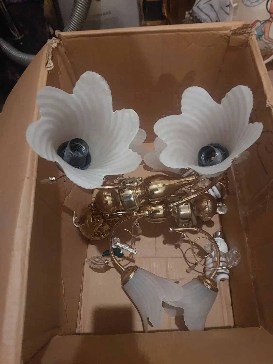 لوستر سه شاخ|لوستر و چراغ آویز|آبادان, |دیوار