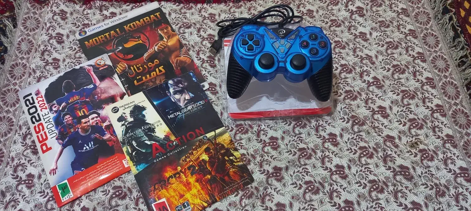 دسته بازی کامپیوتر به همراه ۳ تا بازی|کنسول، بازی ویدئویی و آنلاین|کاشان, باغ ماجد|دیوار